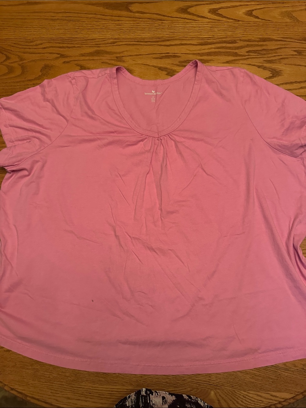 Women's Pink V-Neck Short Sleeve Top plus size 5x